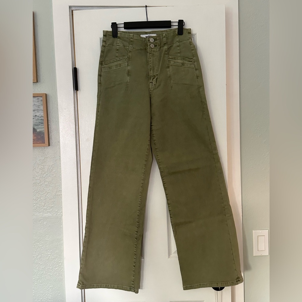 Stylish Olive Women's Wide Leg Jeans